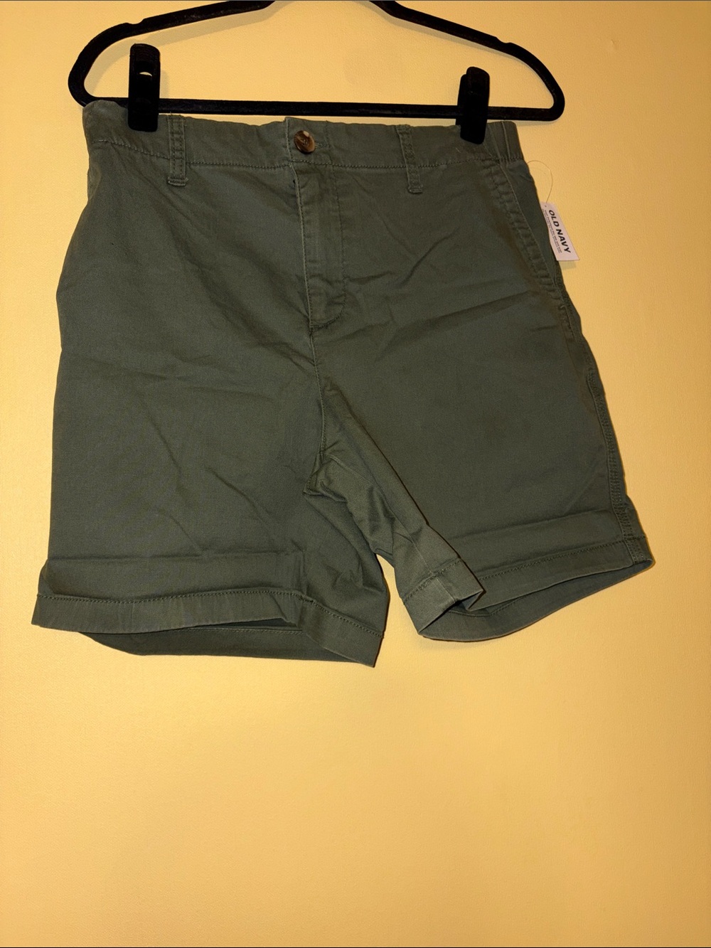 Old Navy Women's Olive Green Flat Front Shorts